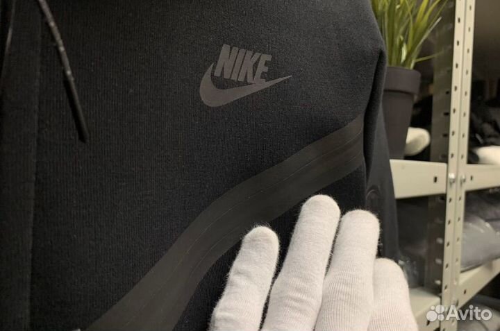 Зип худи Nike tech fleece черная