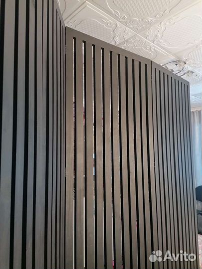 Ширма Деревянная реечная жалюзийная