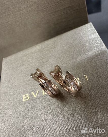 Золотые серьги Bvlgari B.zero1 585п.750п