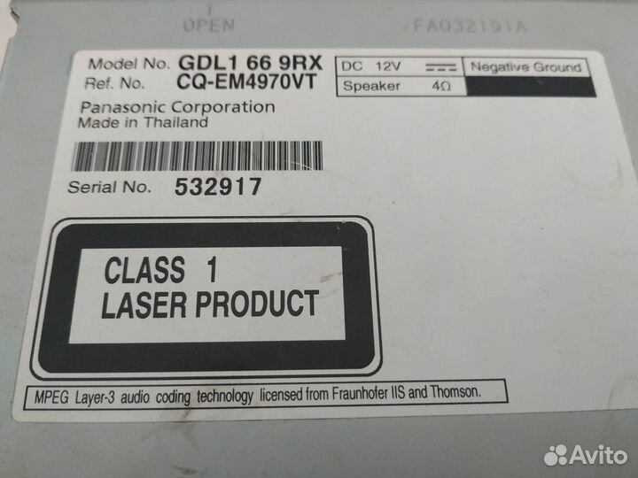 Магнитола штатная Mazda 6 (GH) Новая