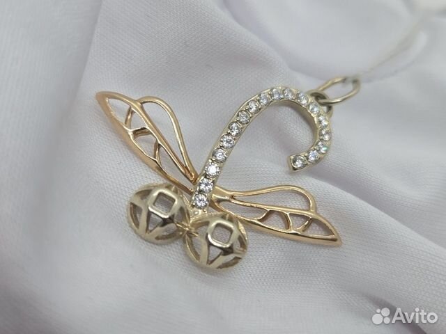 Подвеска с синтетическим камнем Золото