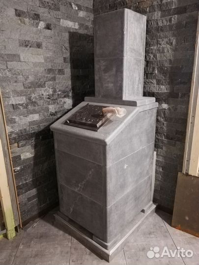 Ограждение из камня под любые печи