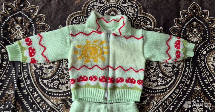 Костюм теплый вязаный 68-74