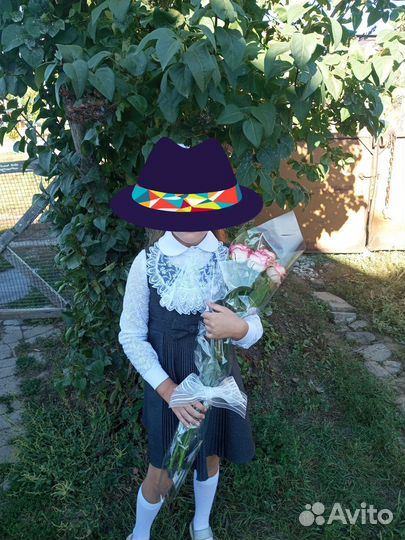 Сарафан школьный серый 128