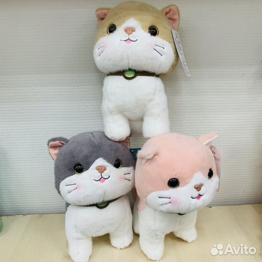 Мягкая игрушка Кот с ошейником, 20см