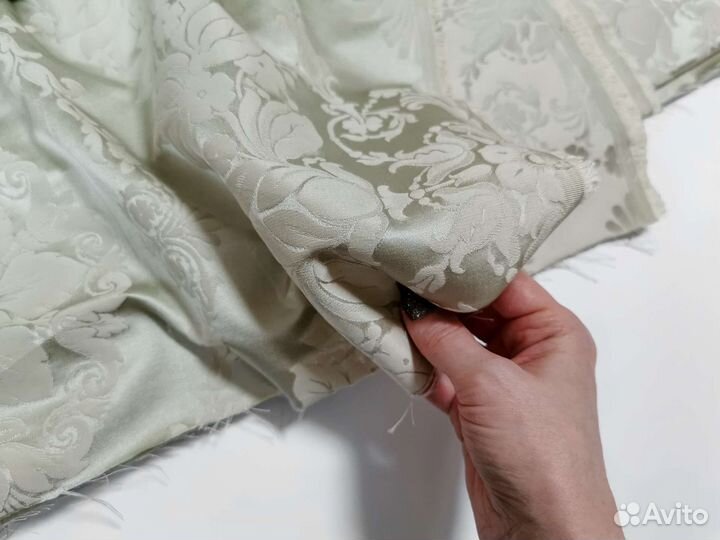 Ткань портьерная для штор жаккард шёлк хлопок