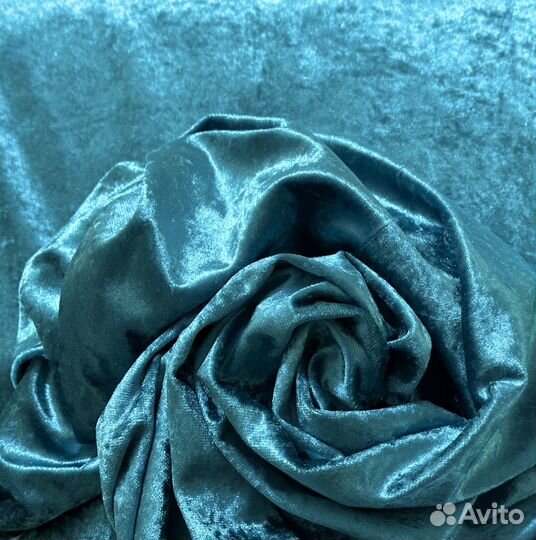 Бархат люкс велюр бирюзовый аквамарин винтажстиль