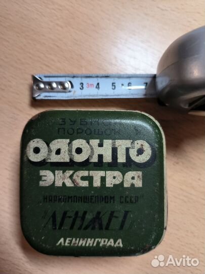 Банка жестяная зубной порошок ленинград СССР