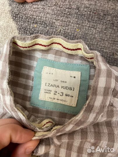Рубашка zara hm на мальчика 86/92