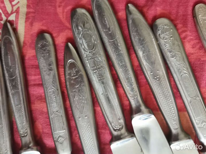 Нож вилка нерж сб Нержавейка СССР 23 см