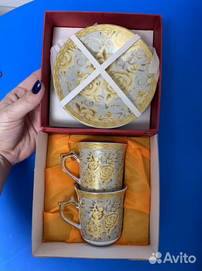 Сервиз чашка и блюдце новый