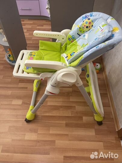 Стульчик для кормления chicco polly 2в1