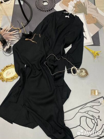 Трикотажный костюм женский двойка с юбкой