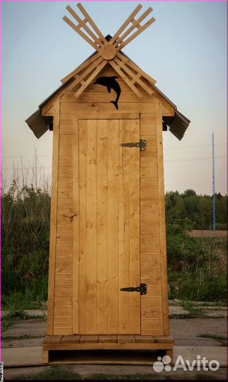Дачный туалет деревянный BLU784