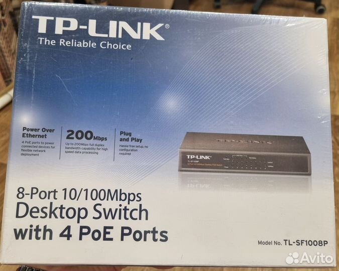 Коммутатор TP-Link TL-SF1008P 4 PoE ports