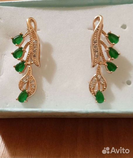 Позолоченные серьги 
