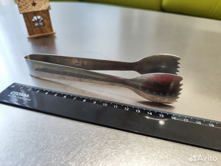 Щипцы для льда 15 см нерж. сталь