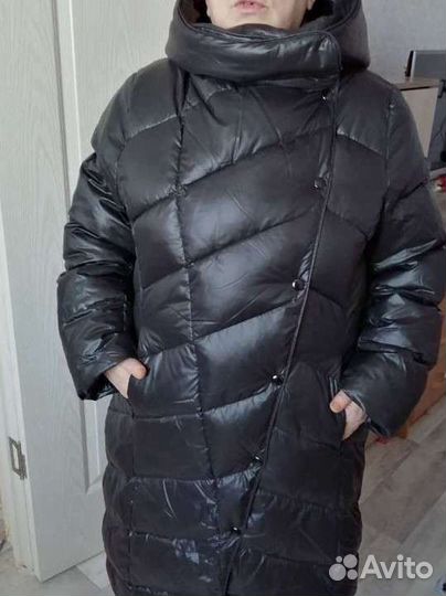 Пуховик длинный