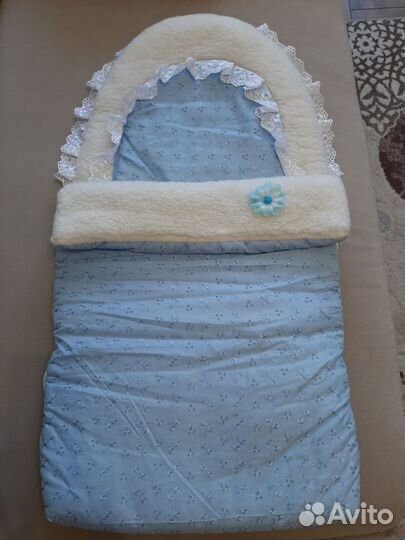 Конверт теплый на выписку для мальчика