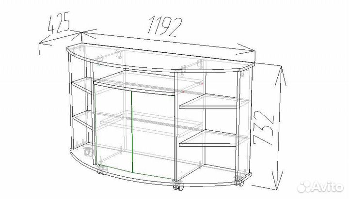 Тумба для телеаппаратуры тв-9