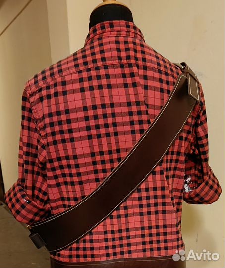 Патронташ кожаный. 12 калибр