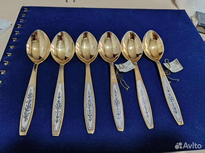 Набор новых серебряных ложек СССР 238,76 гр