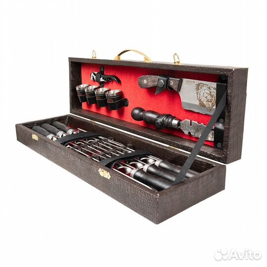 54389 Шашлычный набор с шампурами №10/1 (Поддубный