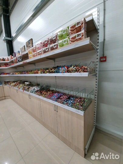 Стеллажи торговые Нордика с подтоварником 225см