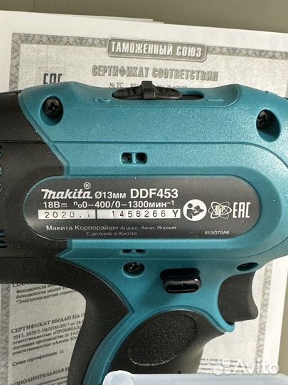 Дрель шуруповерт Makita DDF 453 LXT 18V