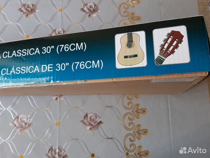 Гитара классическая детская новая 1/4 76см
