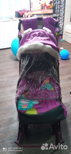 Детские санки коляска ника