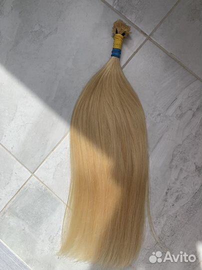 Волосы для наращивания 55 см блонд