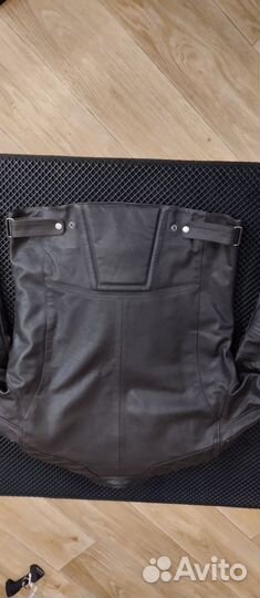 Мотокуртка кожаная мужская 52