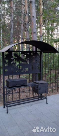 Мангал с крышей