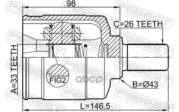 Шрус внутренний перед лев Febest 1533