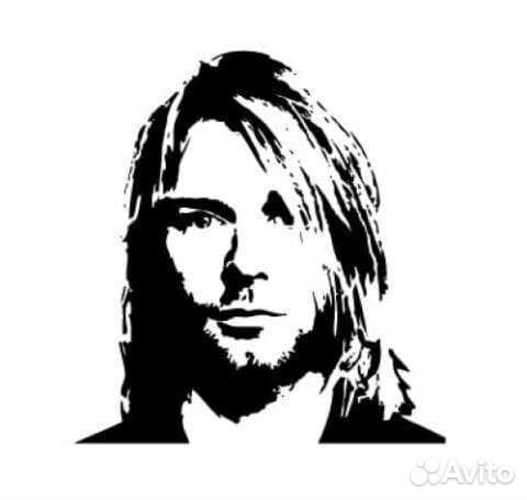 Nirvana, curt cobein наклейка
