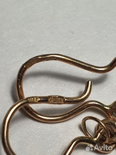 Серьги золотые винтаж