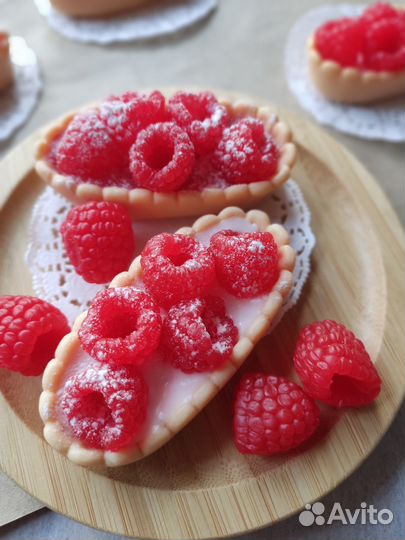 Мыло ручной работы Тарталетка с малиной