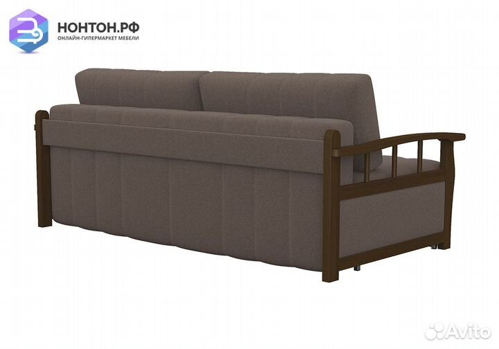 Диван еврокнижка шагающая Барон коричневый