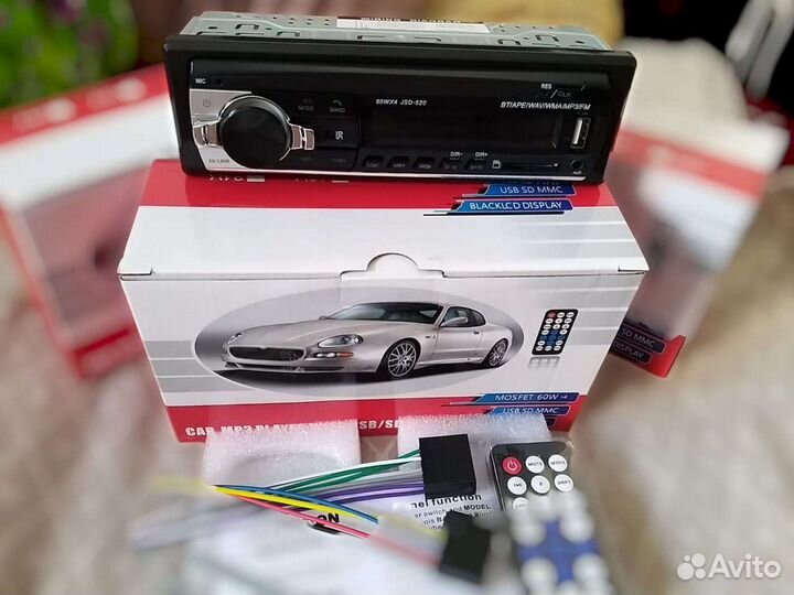 Магнитола с блютусом 1din usb aux bluetooth