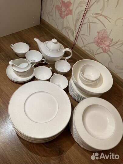 Фарфор сервиз 12 персон можно греть в микро