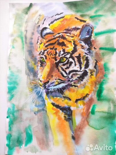 Картина с тигром, портрет