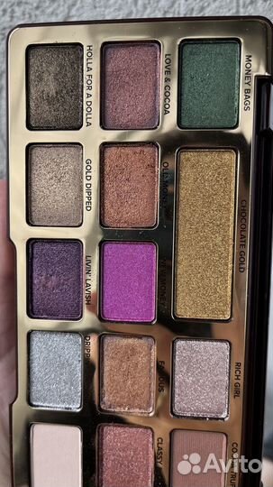 Палетка теней Too Faced chocolate gold