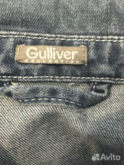 Детская джинсовая рубашка gulliver размер 104