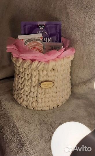 Вязаные корзинки