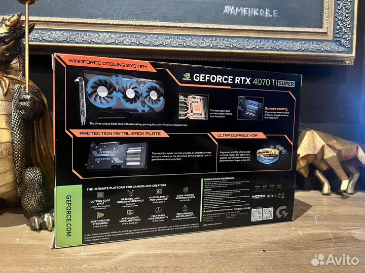 Новая RTX 4070ti super Gigabyte Windforce 16gb