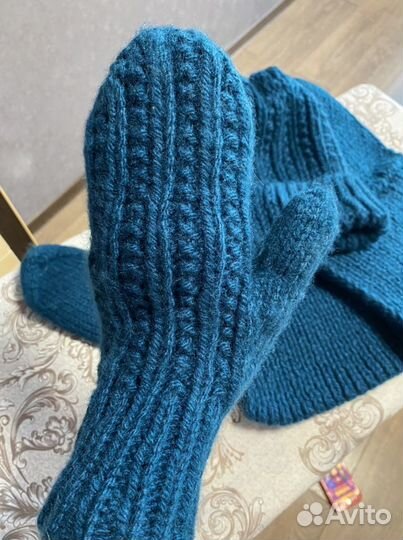 Комплект шапка снуд и варежки