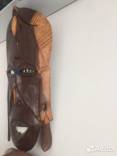 Маска Чёрное дерево натур Эбен натур Африка В32см