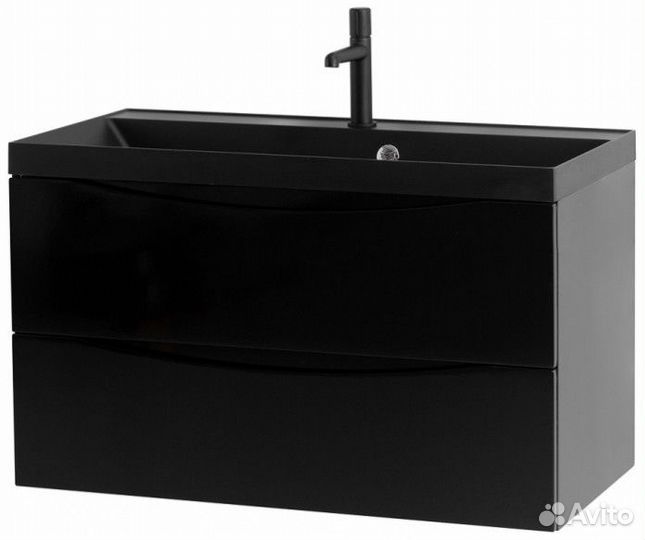 Мебель для ванной BelBagno Marino 90-BB900/450-LV-ART-AST-nero Nero Lucido