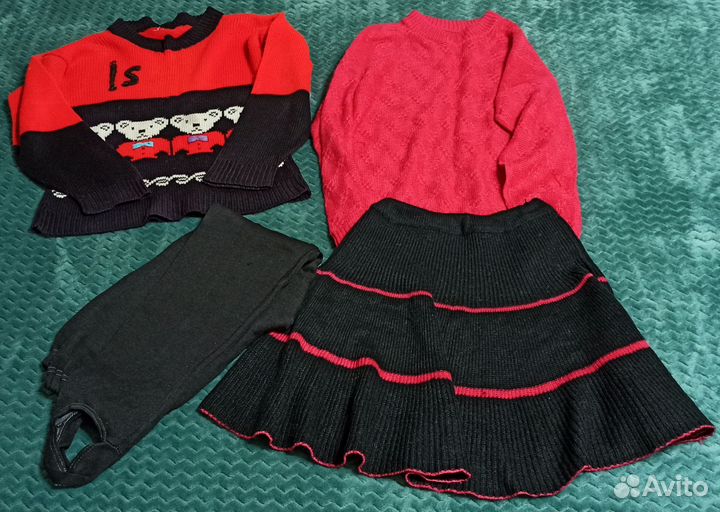 Большой пакет одежды для девочки